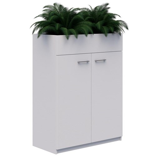 Mascot Lockable Planter Cabinet 900x1200mm Snow Velvet