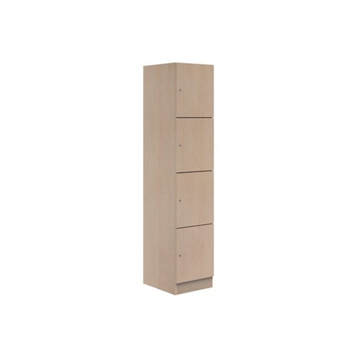 Mascot Keyed Locking 4 Door Locker 450x1900mm Refined Oak