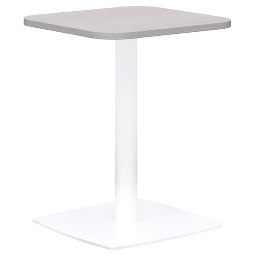 Classic Square Occasion Table 600x600x745mm Silver Strata/White