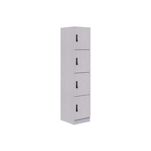 Mascot Digital Locking 4 Door Locker 450x1900mm Silver Strata