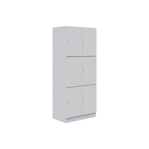 Mascot Keyed Locking 6 Door Locker 900x1900mm Snow Velvet