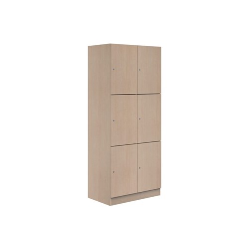 Mascot Keyed Locking 6 Door Locker 900x1900mm Refined Oak