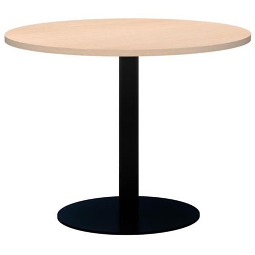 Accent Classic Round Table 800mm Refined Oak/Black