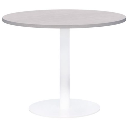 Accent Classic Round Table 1000mm Silver Strata/White