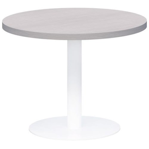 Classic Round Coffee Table 450mm Silver Strata/White