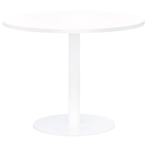 Accent Classic Round Table 1000mm Snow Velvet/White