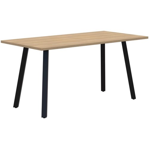 Fiord CAFE Table 1500 x 750 x 720mm Classic Oak Top with Black Base