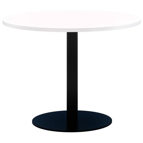 Accent Classic Round Table 1000mm Snow Velvet/Black