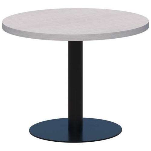 Classic Round Coffee Table 600mm Silver Strata/Black