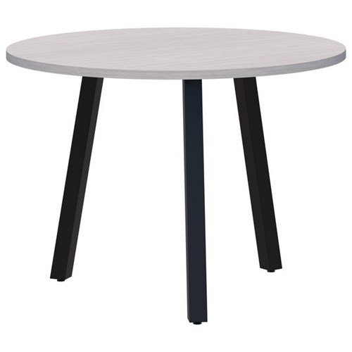 Switch Round 3 Leg Table 800mm Silver Strata/Black