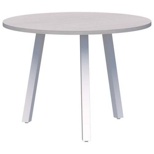 Switch Round 3 Leg Table 1000mm Silver Strata/White