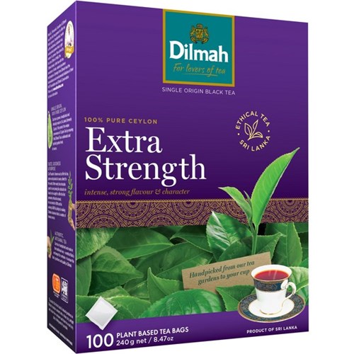 Dilmah Premium Extra Strength Tagless Tea Bags, Box of 100 