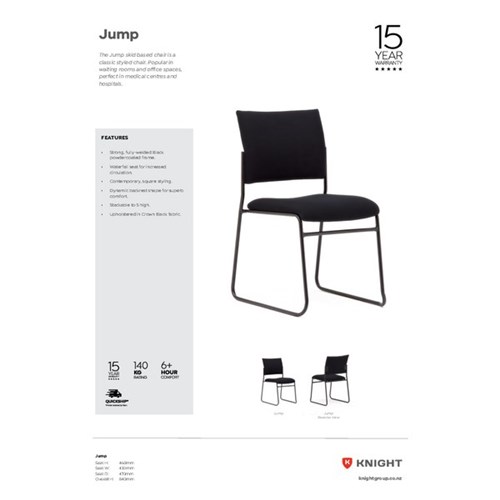 Knight Jump Visitor Chair Black