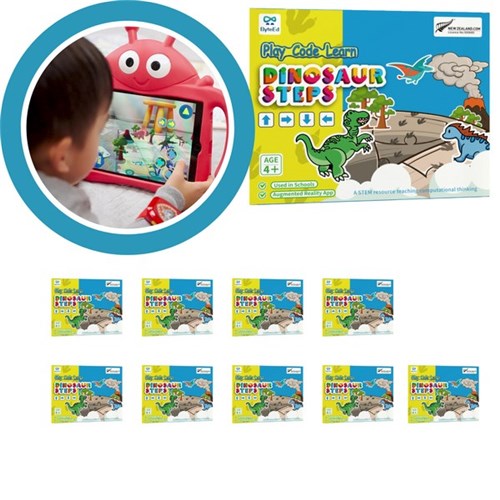 Play Code Learn Dinosaur Steps Class Set