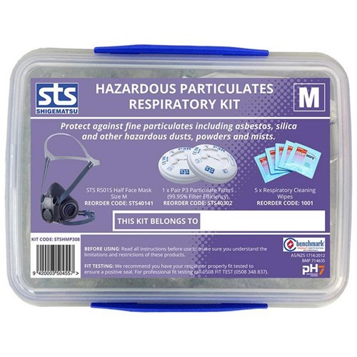 STS Shigematsu STSHMP308 Half Face Hazardous Particulates Respiratory Kit Medium
