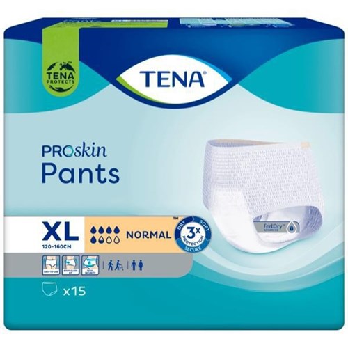 TENA ProSkin Continence Pants Normal Unisex XL, Pack of 15