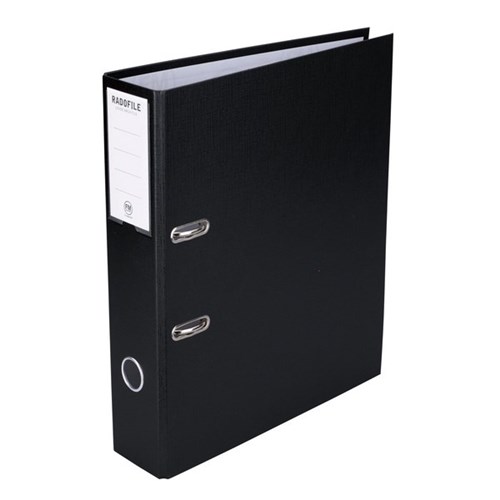 FM Radofile Lever Arch File Foolscap Black