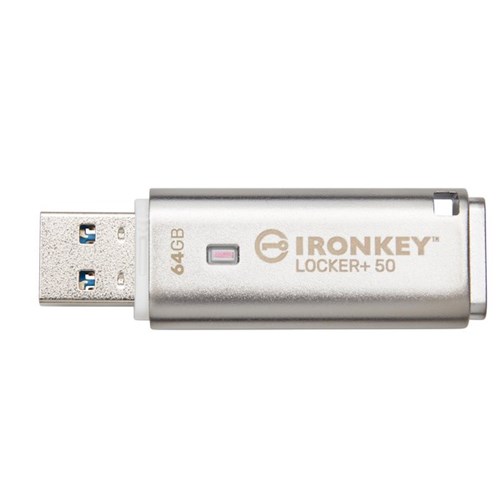 Kingston IronKey Locker Plus 50 Flash Drive 64GB