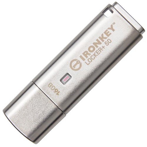 Kingston IronKey Locker Plus 50 Flash Drive 16GB