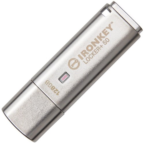 Kingston IronKey Locker Plus 50 Flash Drive 128GB