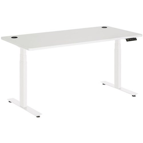 Amplify Electric Height Adjustable Desk Dual Motor 1500x750mm White/White