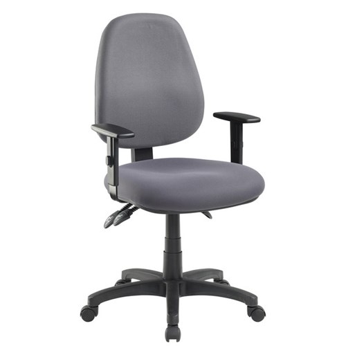 Advance 3 Lever High Back Task Chair With Adjustable Arms Charcoal