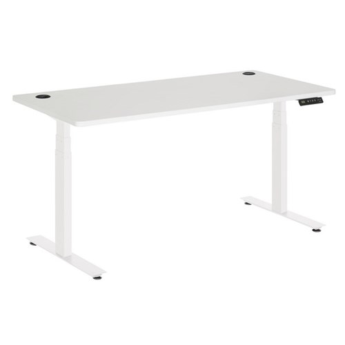 Amplify Electric Height Adjustable Desk Dual Motor White Top 1800x800mm White Frame