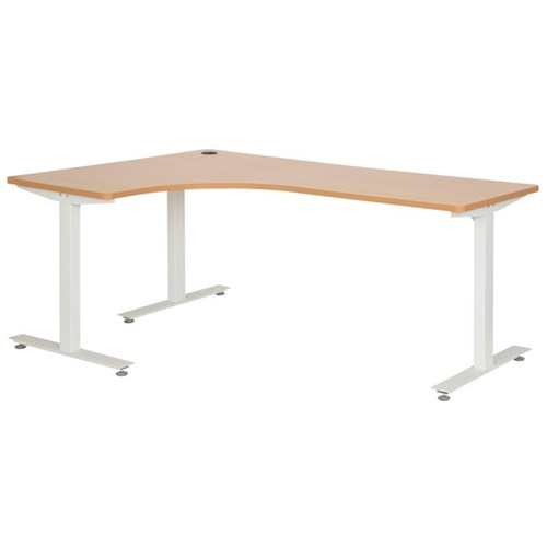 Amplify LH Workstation 1800x1200mm Beech/White