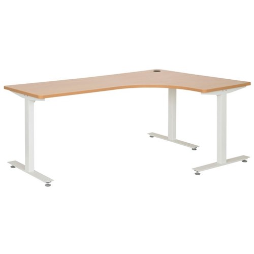 Amplify RH Workstation 1800x730mm Beech/White