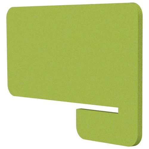 Boyd Acoustic Desk Divider Side Slot 800mm Apple Green