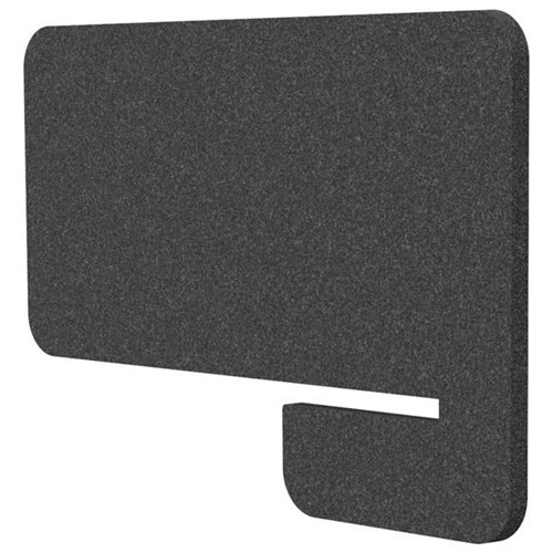 Boyd Acoustic Desk Divider Side Slot 800mm Sesame Grey