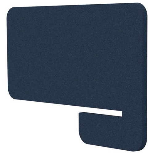 Boyd Acoustic Desk Divider Side Slot 800mm Navy Peony