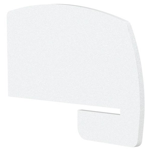 Boyd Acoustic Curved Desk Divider Side Slot 800mm White