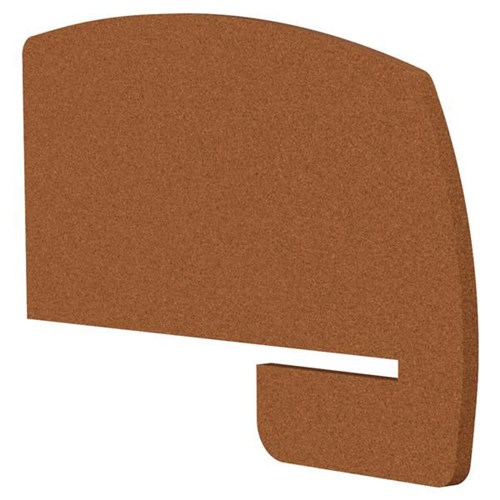 Boyd Acoustic Curved Desk Divider Side Slot 800mm Rust