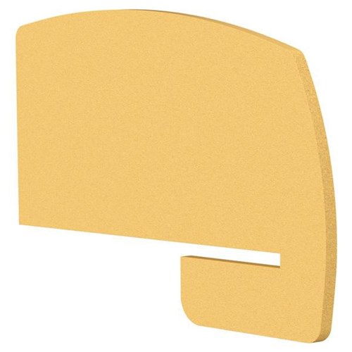 Boyd Acoustic Curved Desk Divider Side Slot 800mm Mustard