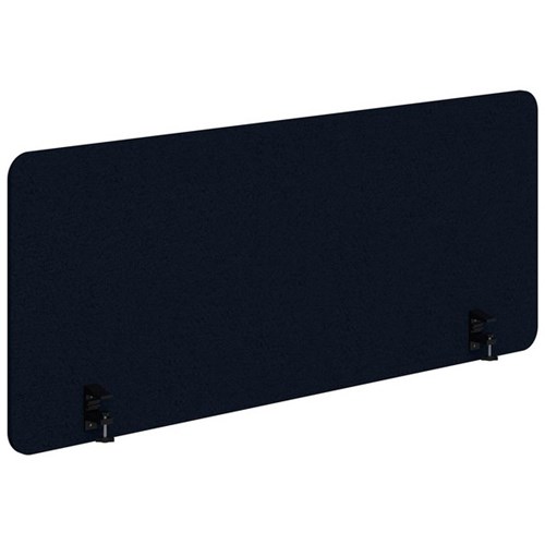 Sonic12 Acoustic Side Mount Desk Screen 595x1500mm Navy/Black