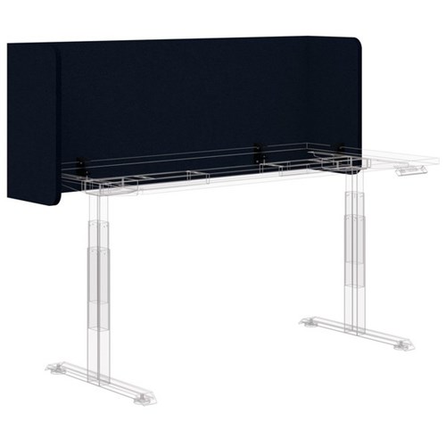 Sonic12 Acoustic Fold Wrap Around Desk Screen 1800x595mm Navy/Black