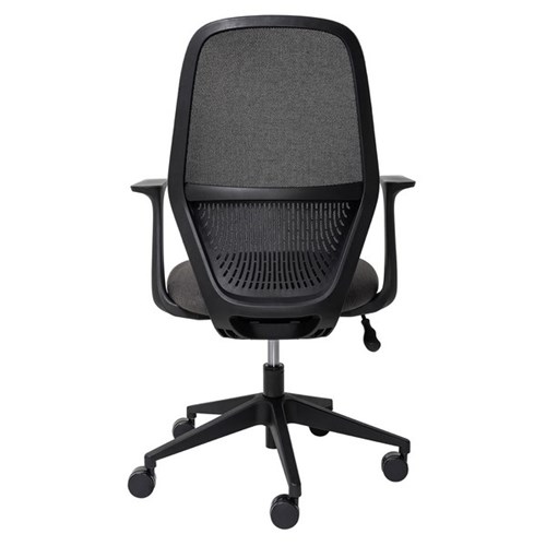 Mondo Soho Chair With Arms Mesh Back Black/Black