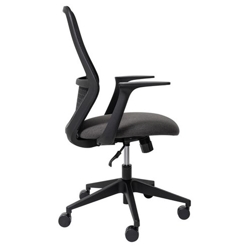 Mondo Soho Chair With Arms Mesh Back Black/Black