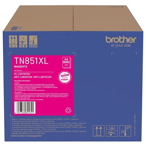 Brother TN851XLM Magenta Laser Toner Cartridge High Capacity 