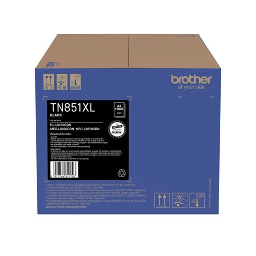 Brother TN851XLBK Black Laser Toner Cartridge High Capacity