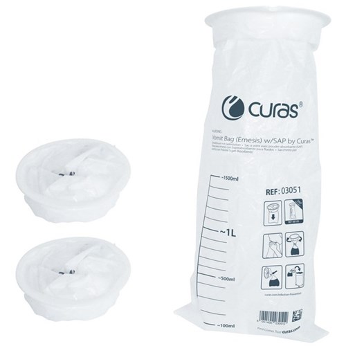 Curas Vomit Bags 1500ml, Pack of 50