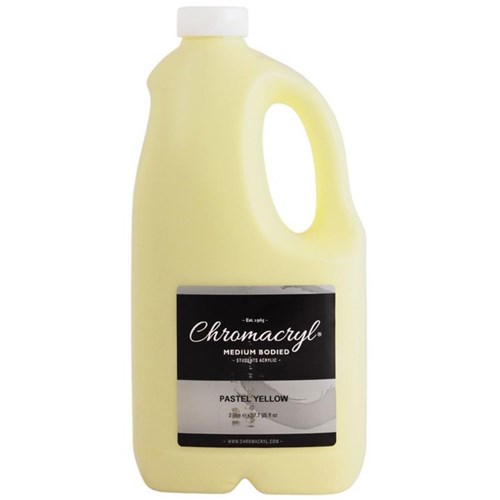 Chromacryl Student Acrylic Paint 2L Pastel Yellow