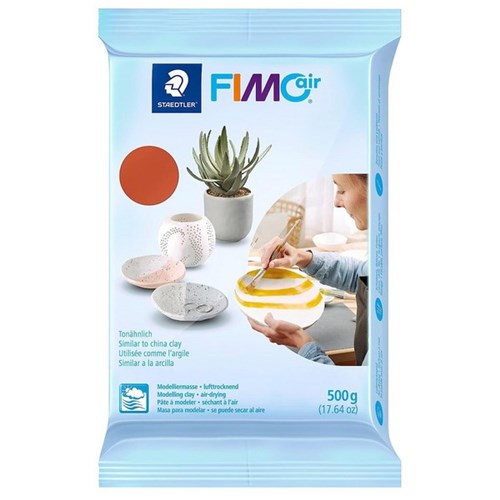 Staedtler Fimo Air Dry Modelling Clay 500g Terracotta