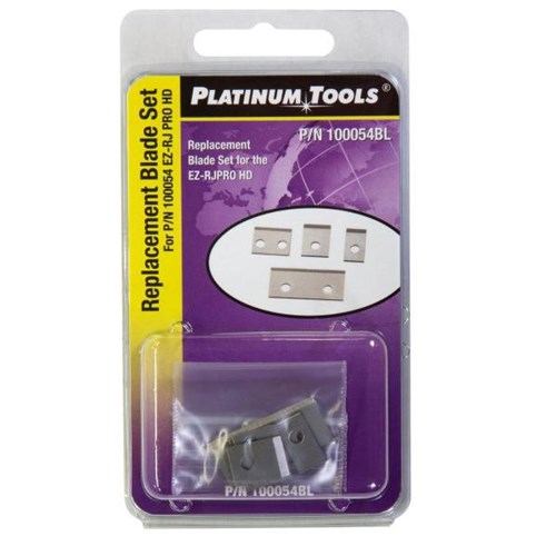 Platinum Tools 100054BL Replacement Blades for EZ-RJPRO HD Crimp Tool, Pack of 4 