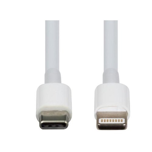 Dynamix Non-MFi USB-C to Lightning Charge and Sync Cable 2m White