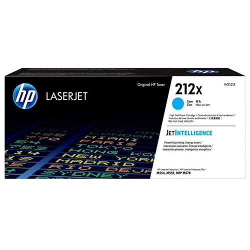 HP 212X Cyan Original Laser Toner Cartridge High Yield W2121X