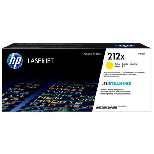 HP 212X Yellow Original Laser Toner Cartridge High Yield W2122X