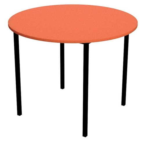 Zealand Round School Table 900x520mm Orange