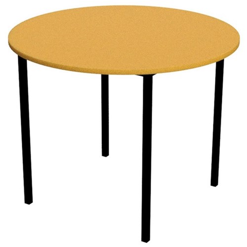 Zealand Round School Table 900x520mm Yellow